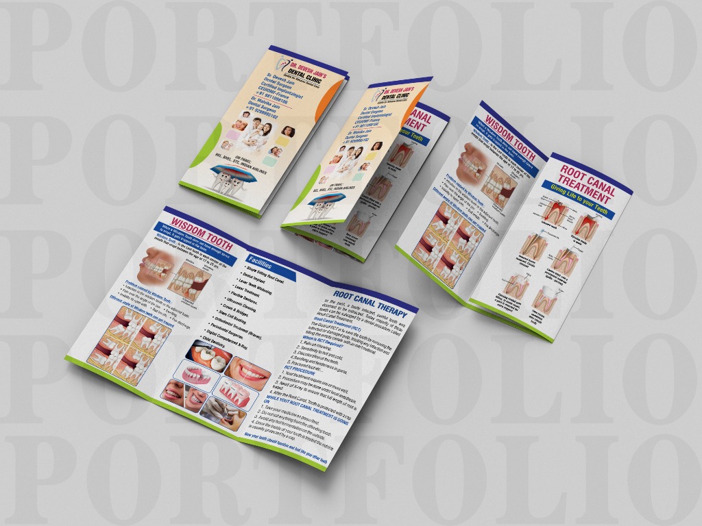 Dr. Devesh Jain Dental Clinic Tri-Fold Medical Brochure